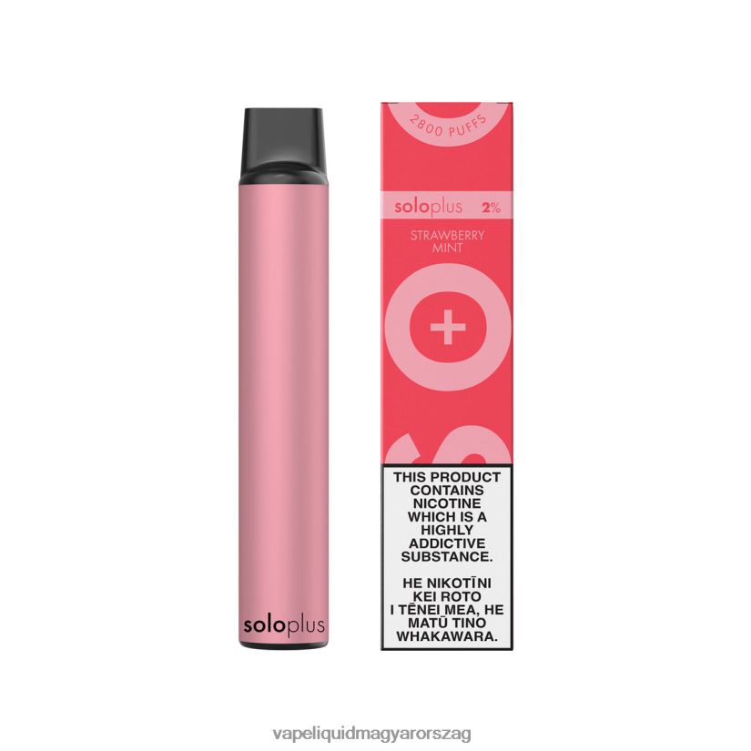 Solo Plus eldobható vape eper menta 84B08826 - Vape Magyarország