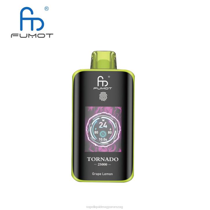 Fumot Tornado 25000 eldobható vape szőlő citrom JJ486 Vape Magyarország
