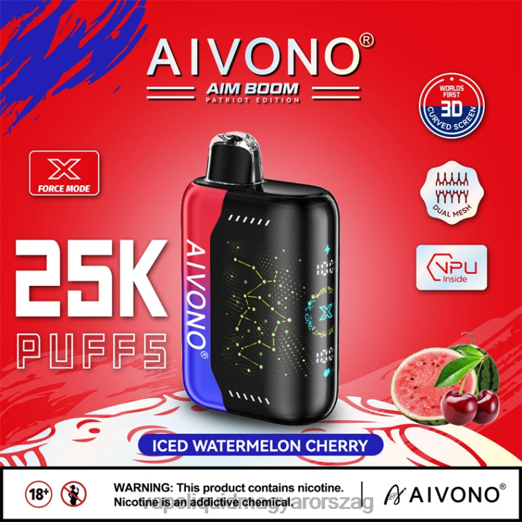 Aivono AIM BOOM 25000 jeges görögdinnye cseresznye 8H800347 - Vape E Cigi