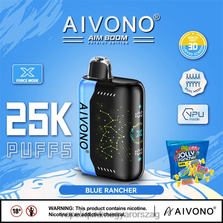 Aivono AIM BOOM 25000 kék farmer 8H800344 - Vape Pen