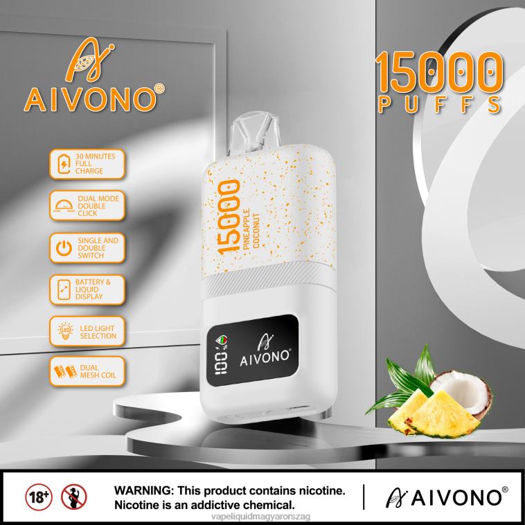 Aivono AIM magic 15000 ananász kókusz 8H80072 - Vape E Cigi