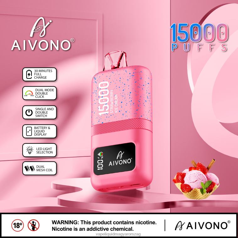 Aivono AIM magic 15000 eper fagylalt 8H80066 - Vape Magyarország