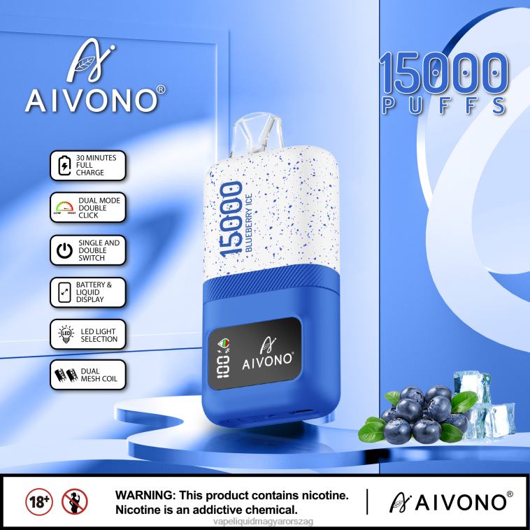 Aivono AIM magic 15000 áfonyás jég 8H80068 - Vape Liquid