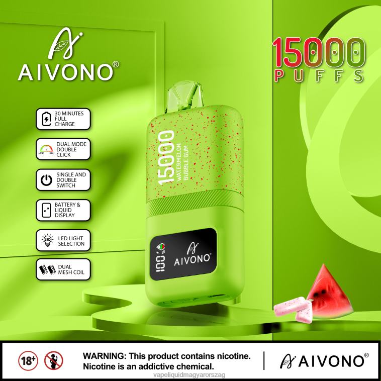 Aivono AIM magic 15000 görögdinnye rágógumi 8H80065 - E-Liquid Utántöltő Folyadék