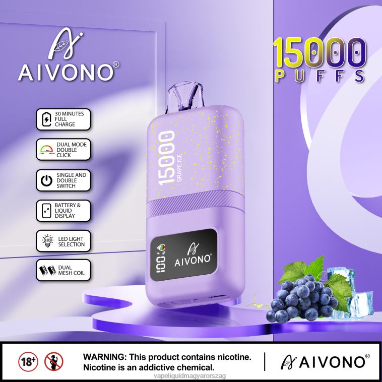 Aivono AIM magic 15000 szőlőjég 8H80060 - E-Liquid Utántöltő Folyadék