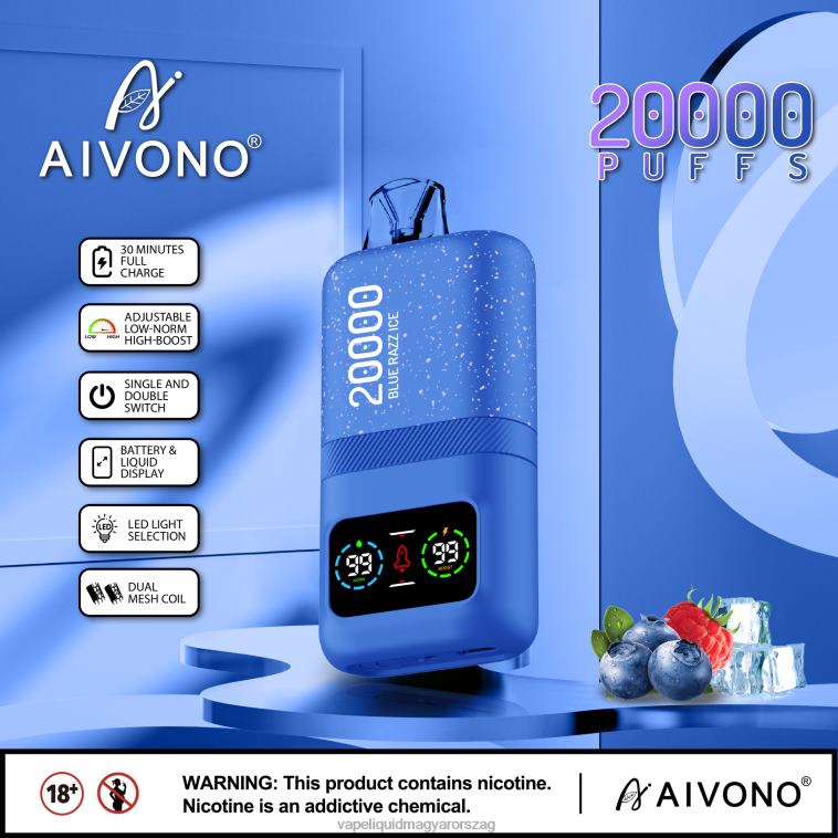 Aivono AIM magic 20000 kék razz jég 8H80079 - Vape Pen