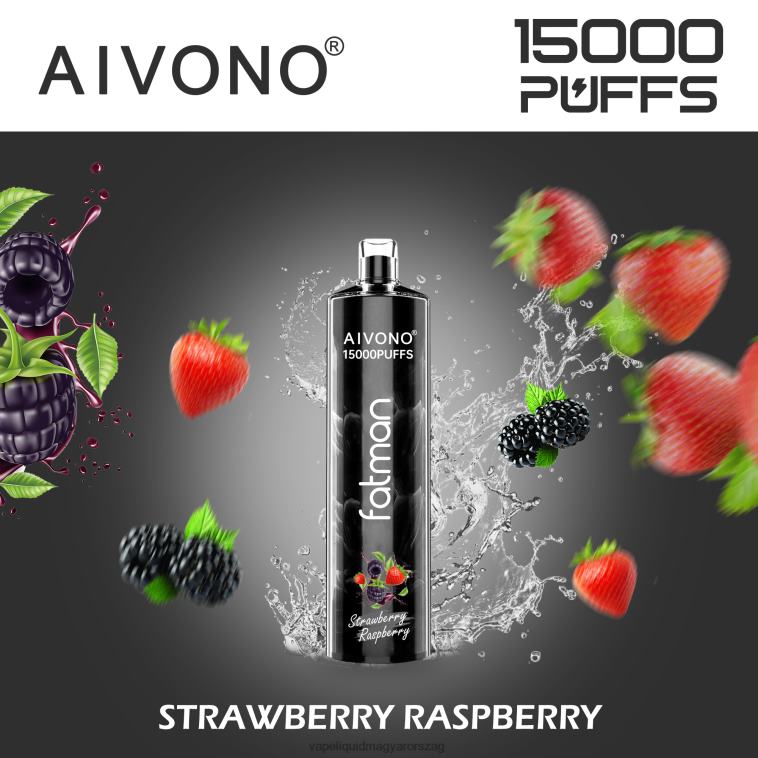 Aivono FATMAN 15000 eper málna 8H80015 - E-Liquid Utántöltő Folyadék