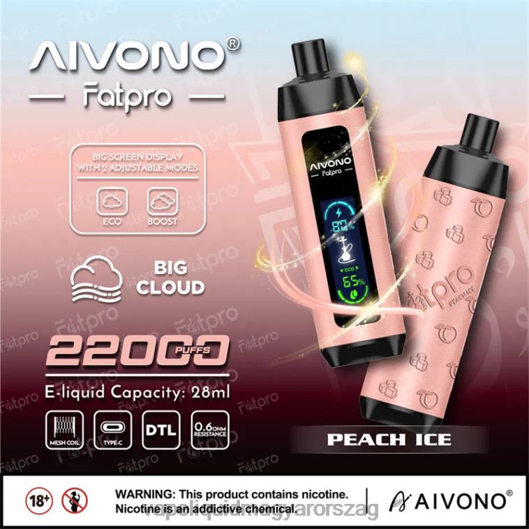 Aivono Fatpro 22000 barack jég 8H8005 - E-Liquid Utántöltő Folyadék