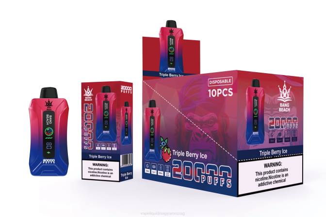 Bang Beach 20000 puff okosképernyős vape hármas bogyós jég 8LNP8 - Vape Liquid