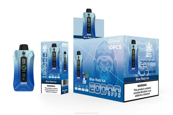 Bang Beach 20000 puff okosképernyős vape kék razz jég 8LNP11 - Vape Magyarország