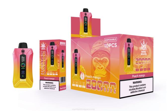 Bang Beach 20000 puff okosképernyős vape őszibarack mangó 8LNP2 - Vape E Cigi