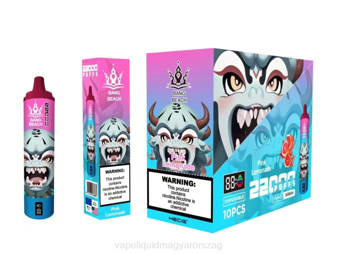 Bang Beach 22000 puff okosképernyő rózsaszín limonádé 8LNP15 - E-Liquid Utántöltő Folyadék