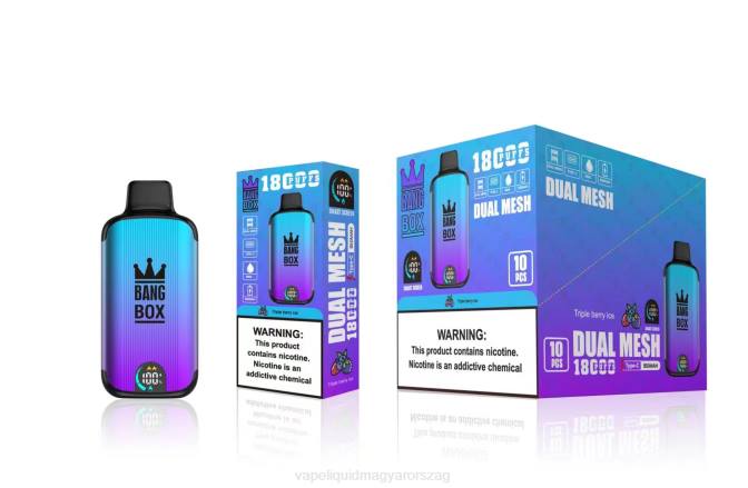 Bang Box 18000 fújás hármas bogyós jég 8LNP95 - E-Liquid Utántöltő Folyadék