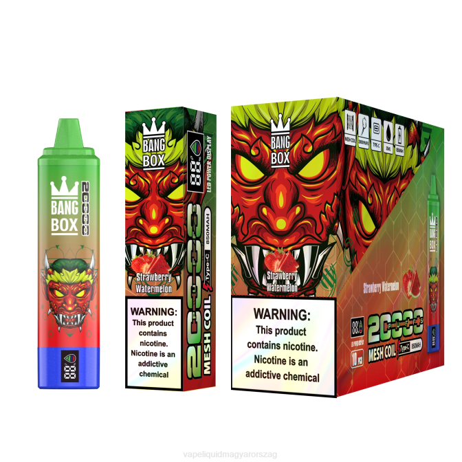 Bang Box 20000 puffadásos intelligens képernyő epres görögdinnye 8LNP52 - Vape E Cigi