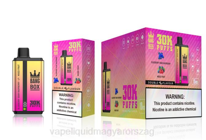 Bang Box 30000 felfújás kettős ízben áfonyás savanyú málna és vegyes gyümölcs 8LNP66 - Vape Magyarország