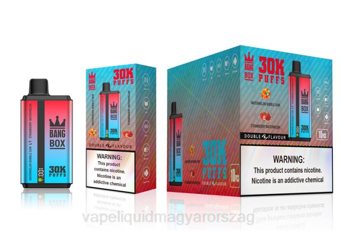 Bang Box 30000 felfújás kettős ízben görögdinnye rágógumi és epres görögdinnye 8LNP68 - Vape Liquid