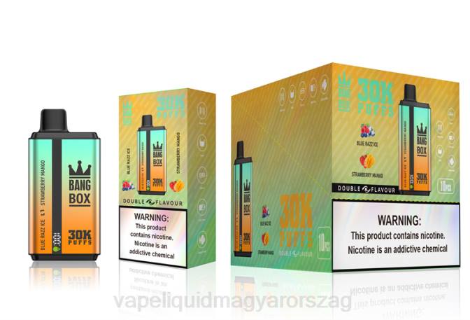 Bang Box 30000 felfújás kettős ízben kék razz jég és eper mangó 8LNP73 - Vape Liquid