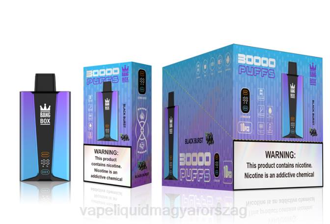 Bang Box 30000 puff okosképernyő fekete kitörés 8LNP77 - Vape E Cigi