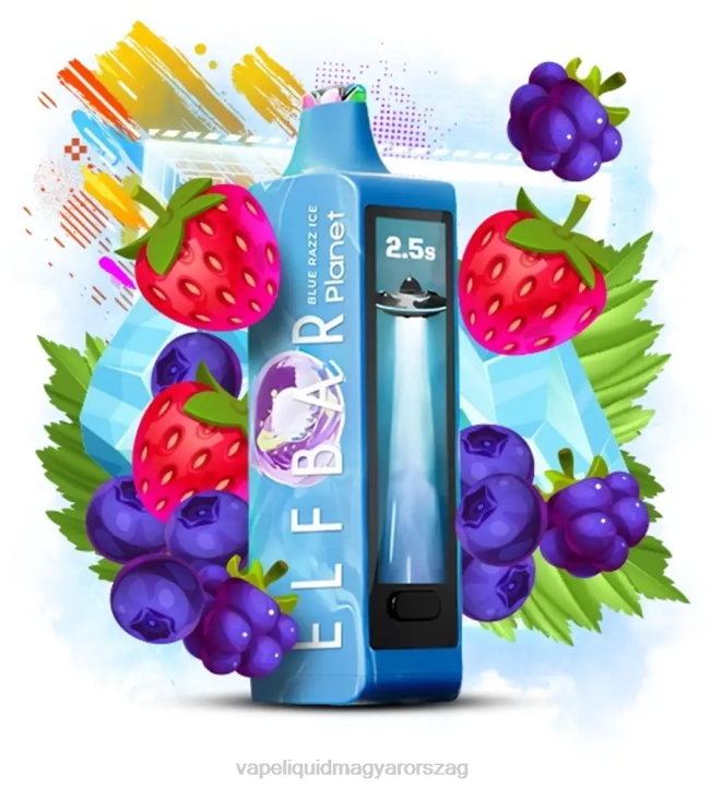 Elf Bar Planet 25000 kék razz jég TJF615 E-Liquid Utántöltő Folyadék