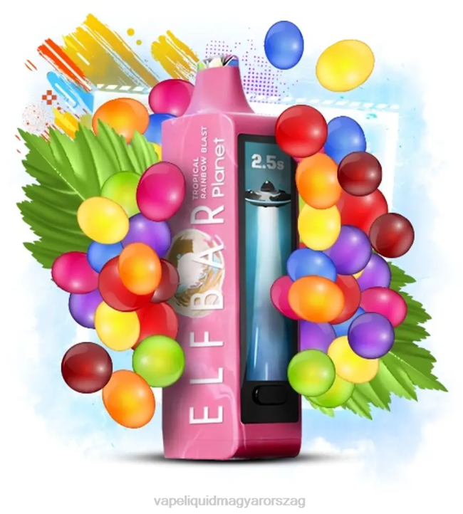 Elf Bar Planet 25000 trópusi szivárványrobbanás TJF629 Vape Pen