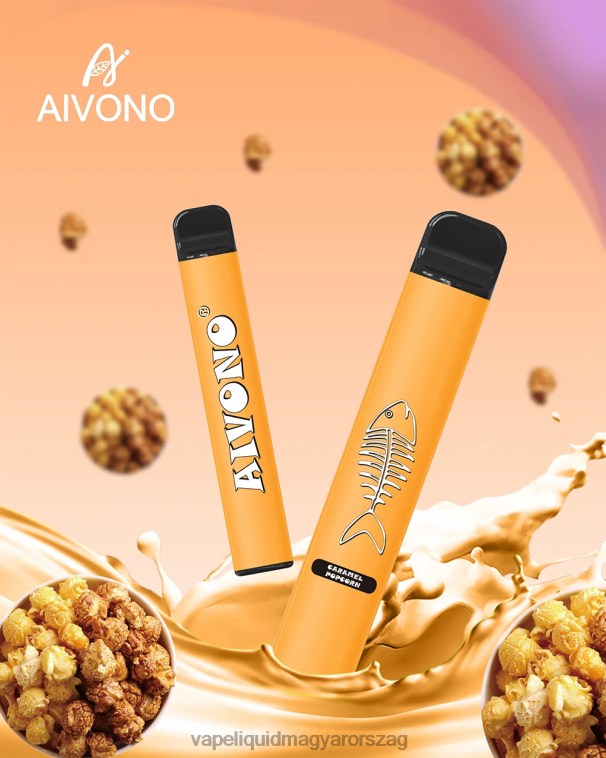Aivono AIM FISHBONE 600 karamell popcorn 8H800286 - Vape Magyarország