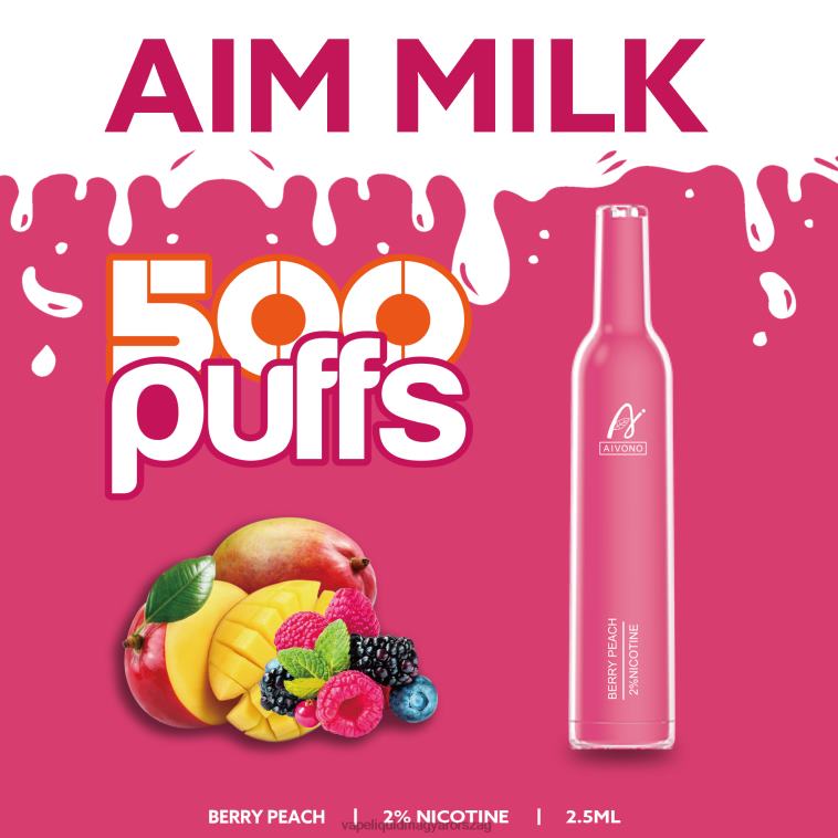 Aivono AIM MILK 500 bogyós barack 8H800273 - Vape Liquid
