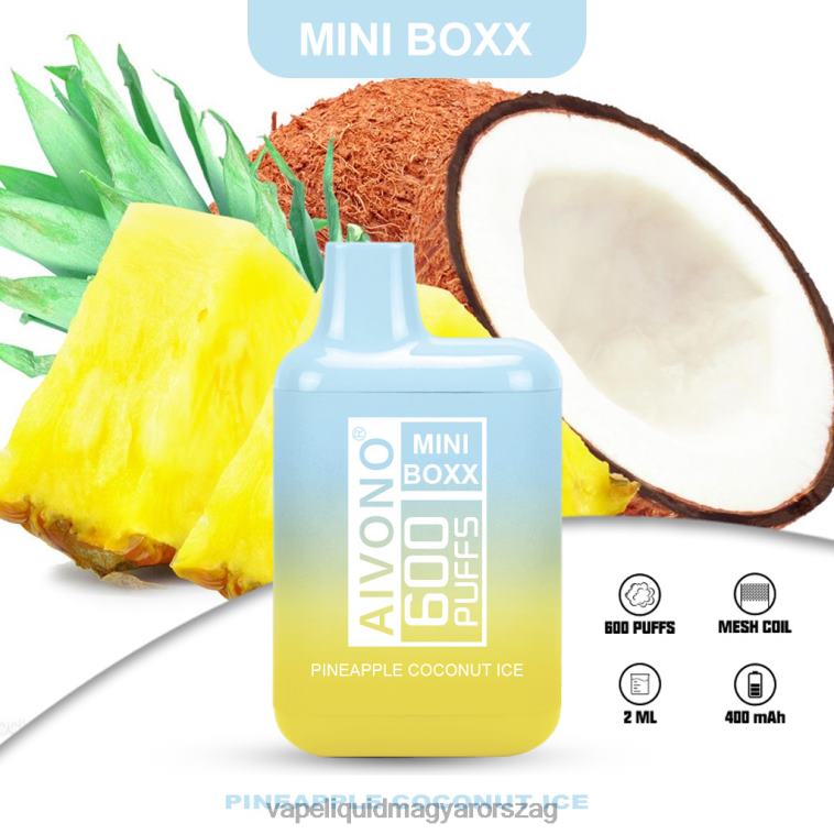 Aivono AIM MINI BOXX 600 ananász kókusz jég 8H800238 - Vape Liquid