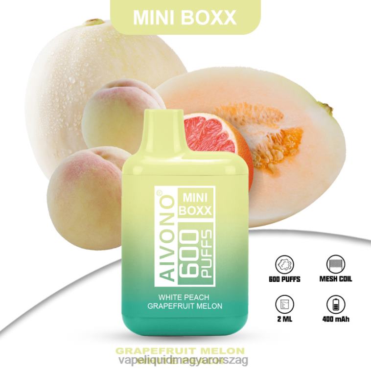 Aivono AIM MINI BOXX 600 fehér barack grapefruit dinnye 8H800241 - Vape Magyarország