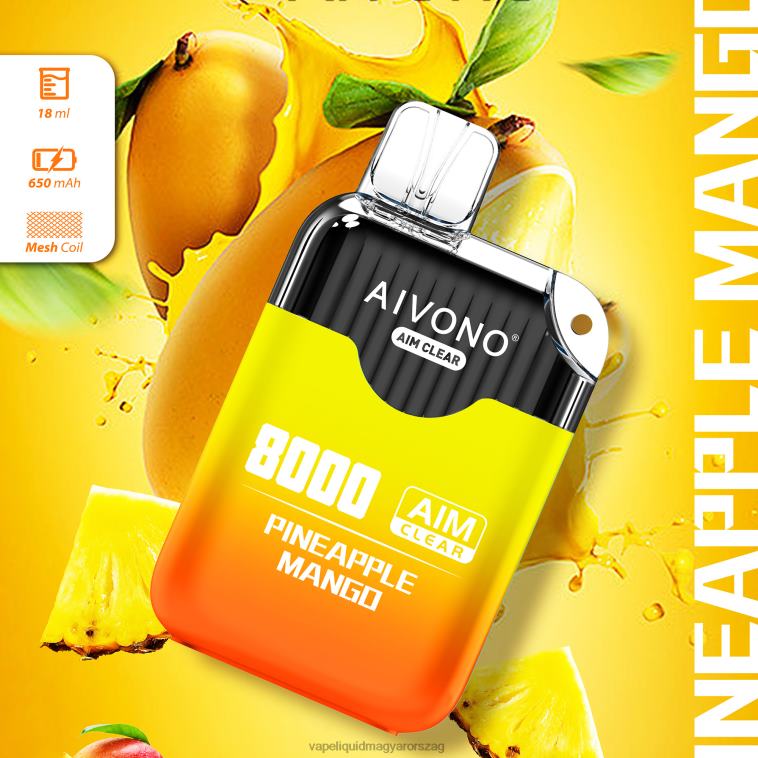Aivono AIM CLEAR 8000 ananász mangó 8H800209 - Vape Pen