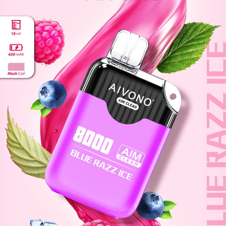 Aivono AIM CLEAR 8000 kék razz jég 8H800202 - Vape E Cigi