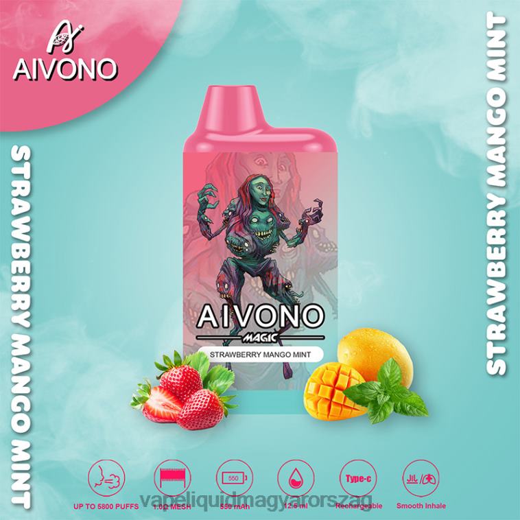 Aivono AIM MAGIC 5800-as szájdobozos cigaretta epres mangó menta 8H80097 - Vape E Cigi