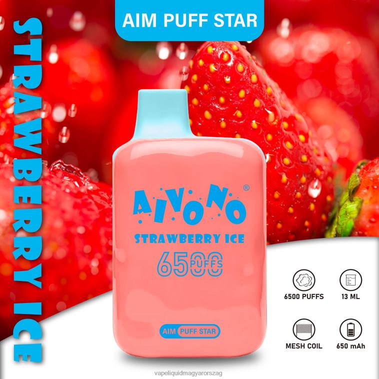 Aivono AIM PUFF STAR 6500 eper jég 8H800288 - Vape Liquid