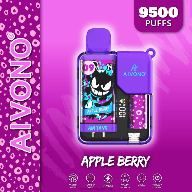 Aivono AIM TANK 9500 alma bogyó 8H80043 - Vape Liquid