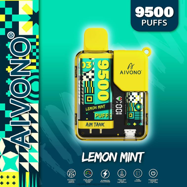 Aivono AIM TANK 9500 citrommenta 8H80035 - E-Liquid Utántöltő Folyadék