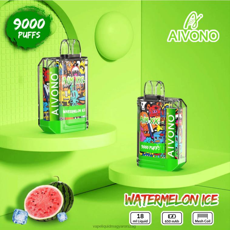 Aivono AIM XXL 9000 szájmatrica átlátszó görögdinnye jég 8H80048 - Vape Liquid