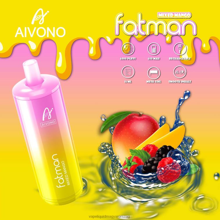 Aivono FATMAN 6800 vegyes mangó 8H80026 - Vape Magyarország