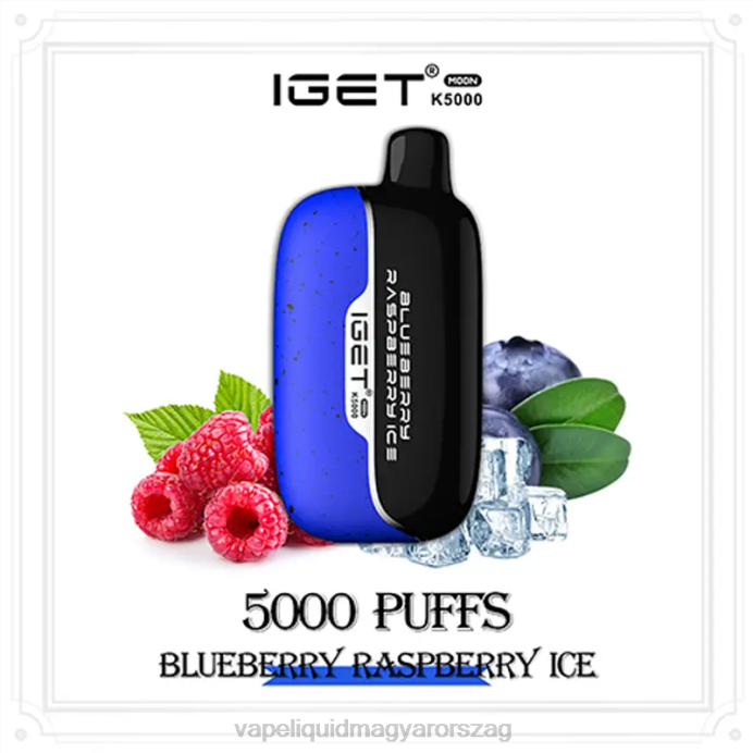 IGET Moon K5000 áfonyás málna jég 4VL03 - Vape Liquid