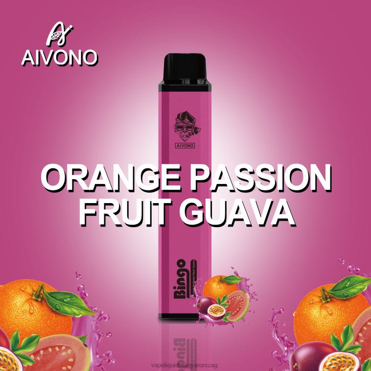 Aivono AIM BINGO 4000 narancssárga passionfruit guava 8H800132 - Vape E Cigi