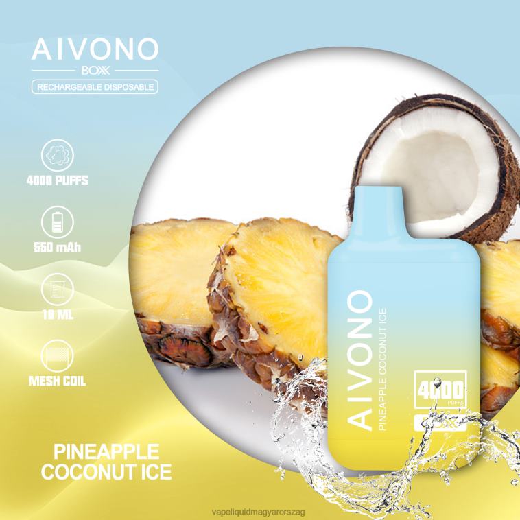 Aivono AIM BOXX 4000 ananász kókusz jég 8H800222 - Vape E Cigi