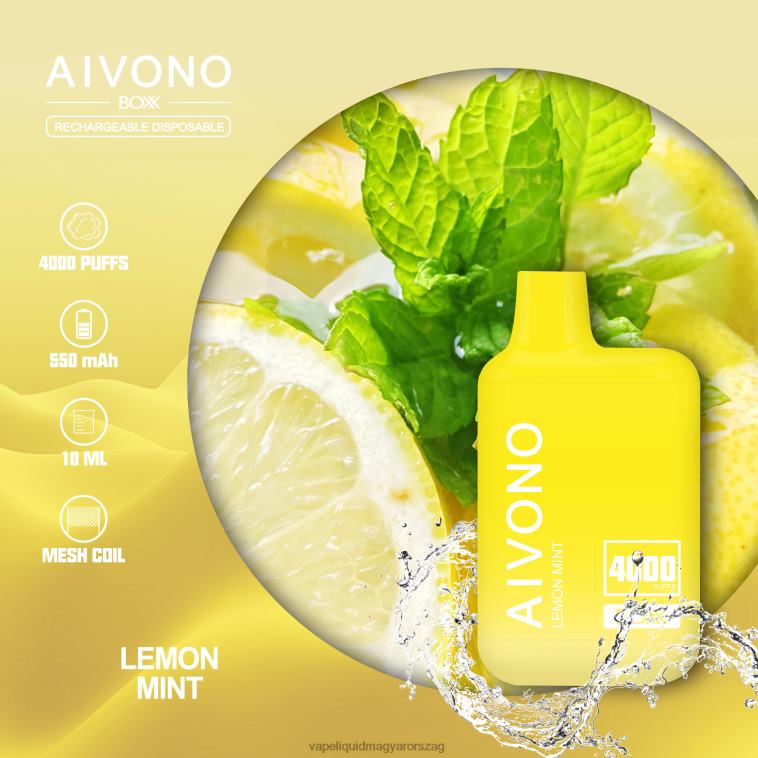 Aivono AIM BOXX 4000 citrommenta 8H800230 - E-Liquid Utántöltő Folyadék