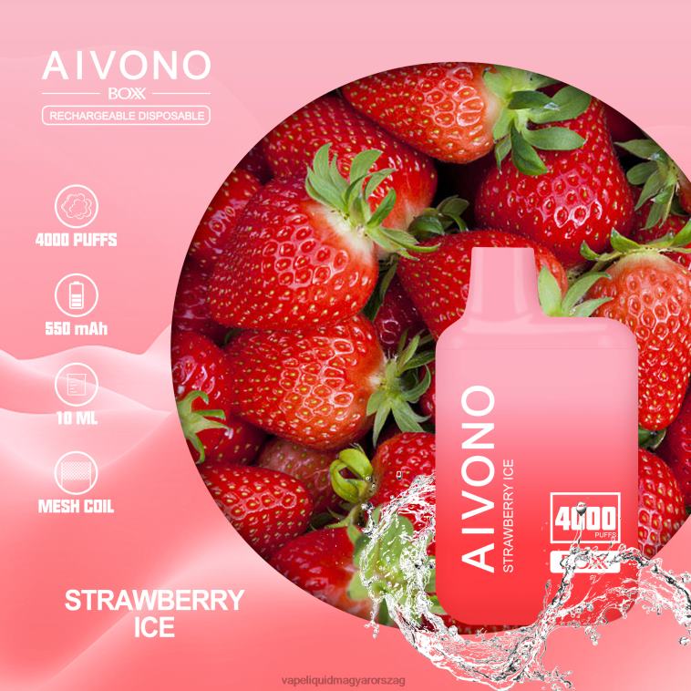 Aivono AIM BOXX 4000 eper jég 8H800226 - Vape Magyarország