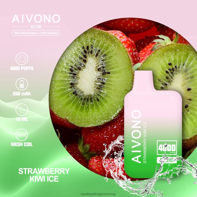 Aivono AIM BOXX 4000 epres kivi jég 8H800229 - Vape Pen