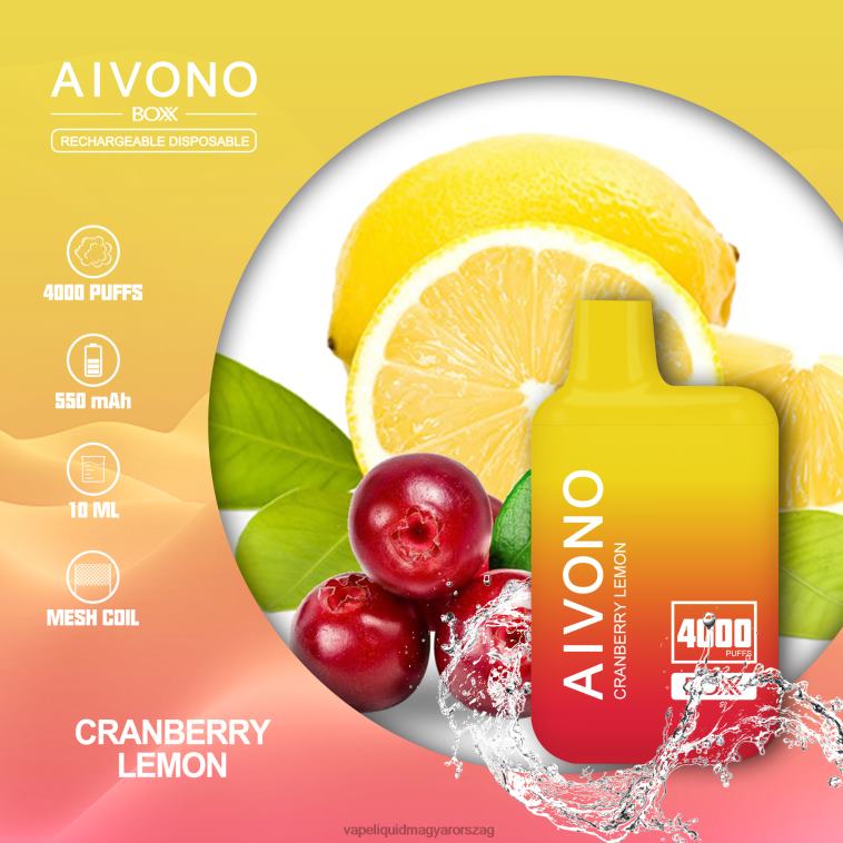 Aivono AIM BOXX 4000 áfonyás citrom 8H800218 - Vape Liquid