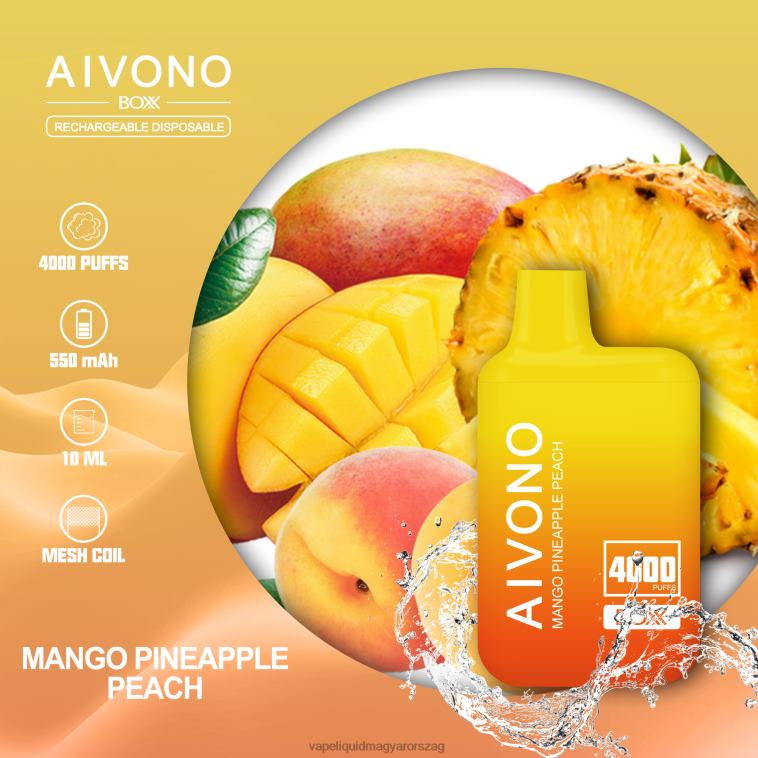 Aivono AIM BOXX 4000 mangó ananász őszibarack 8H800219 - Vape Pen