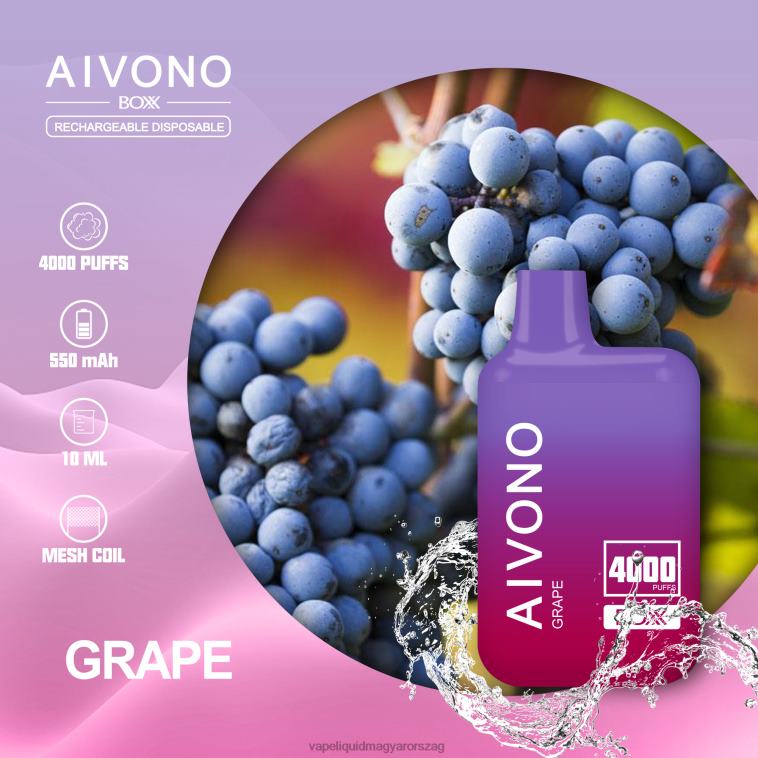 Aivono AIM BOXX 4000 szőlő 8H800213 - Vape Liquid