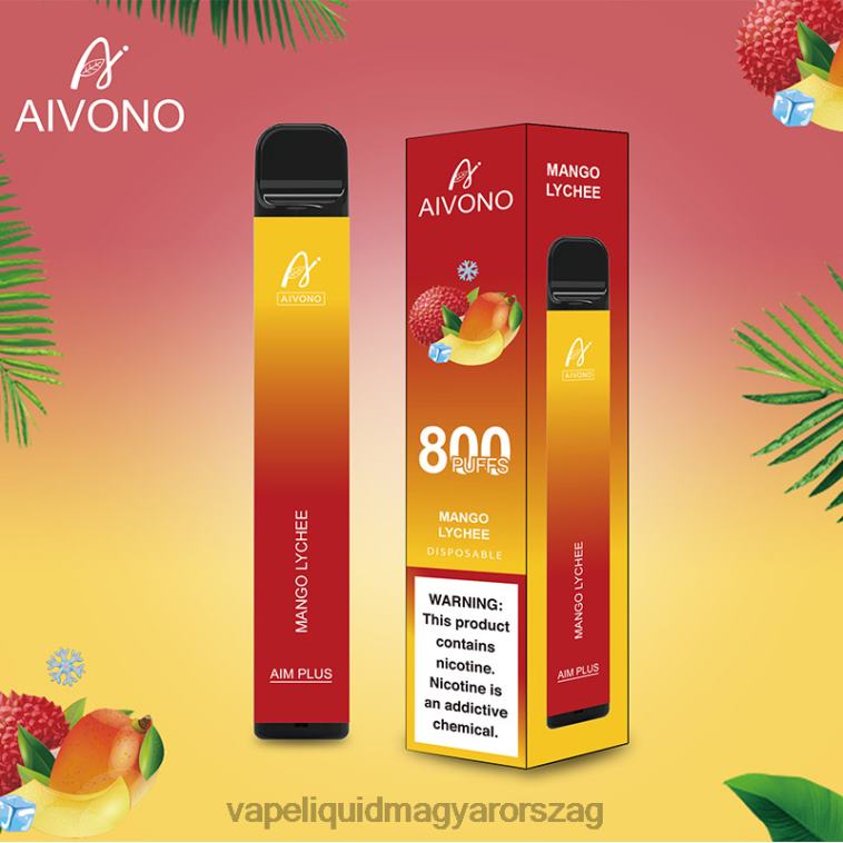 Aivono AIM PLUS 800 mangó licsi 8H800185 - E-Liquid Utántöltő Folyadék
