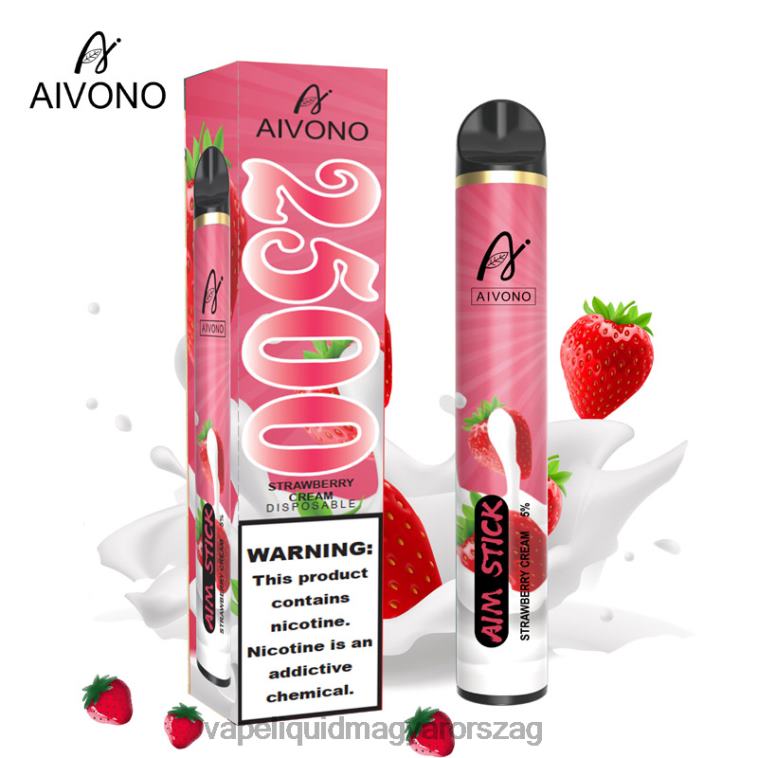 Aivono AIM STICK 2500 eper krém 8H800155 - E-Liquid Utántöltő Folyadék