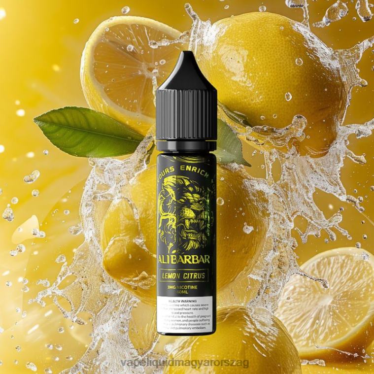 Alibarbar vízipipa ónix dokkoló citrom citrus 8LNV6108 - E-Liquid Utántöltő Folyadék