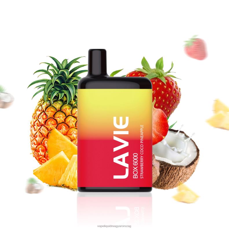 LAVIE BOX 6000 fújás epres kókusz ananász 4PXV4205 - E-Liquid Utántöltő Folyadék