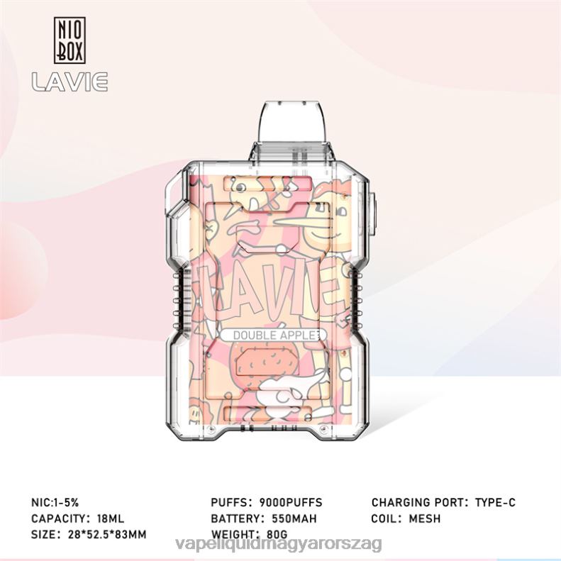 LAVIE NIO BOX 9000 fújás dupla alma 4PXV4195 - E-Liquid Utántöltő Folyadék